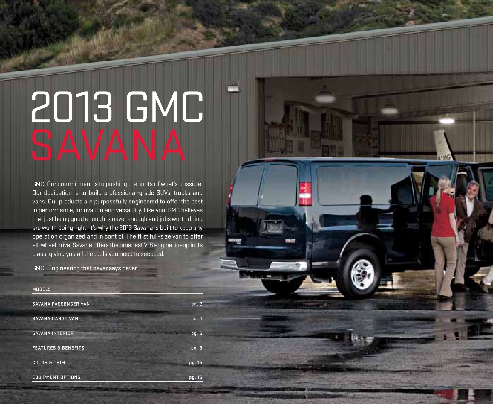 2013 GMC Savana Brochure Page 15